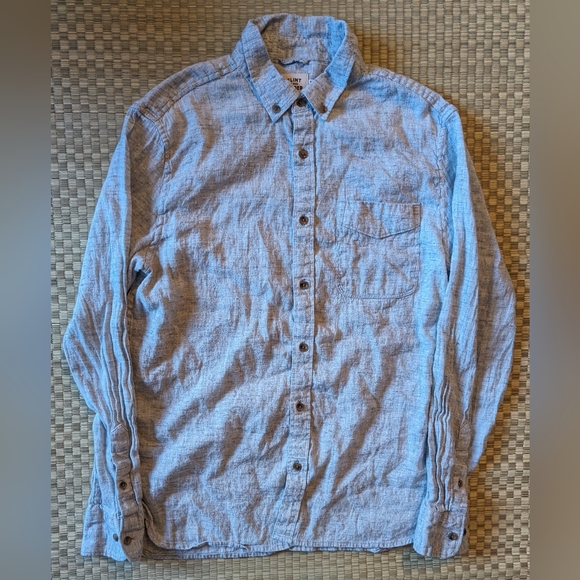 Flint and Tinder Other - Flint and Tinder Cotton Linen Texture Shirt Slate Men's Size Large